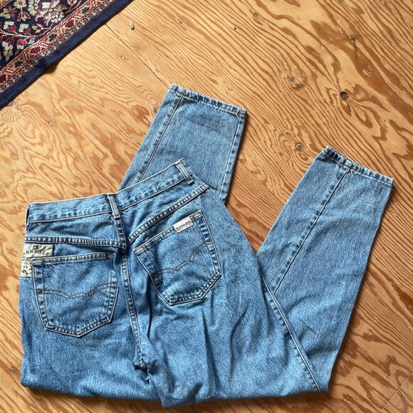 Vintage Manager Mocassino Denim Jeans Women 28 Light Wash High Rise Straight Leg - Picture 4 of 6